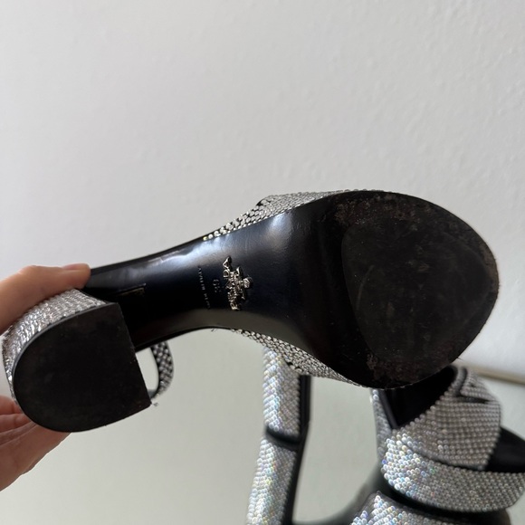 EUC PRADA Embellished satin platform sandals $2,100 39 - Picture 17 of 17